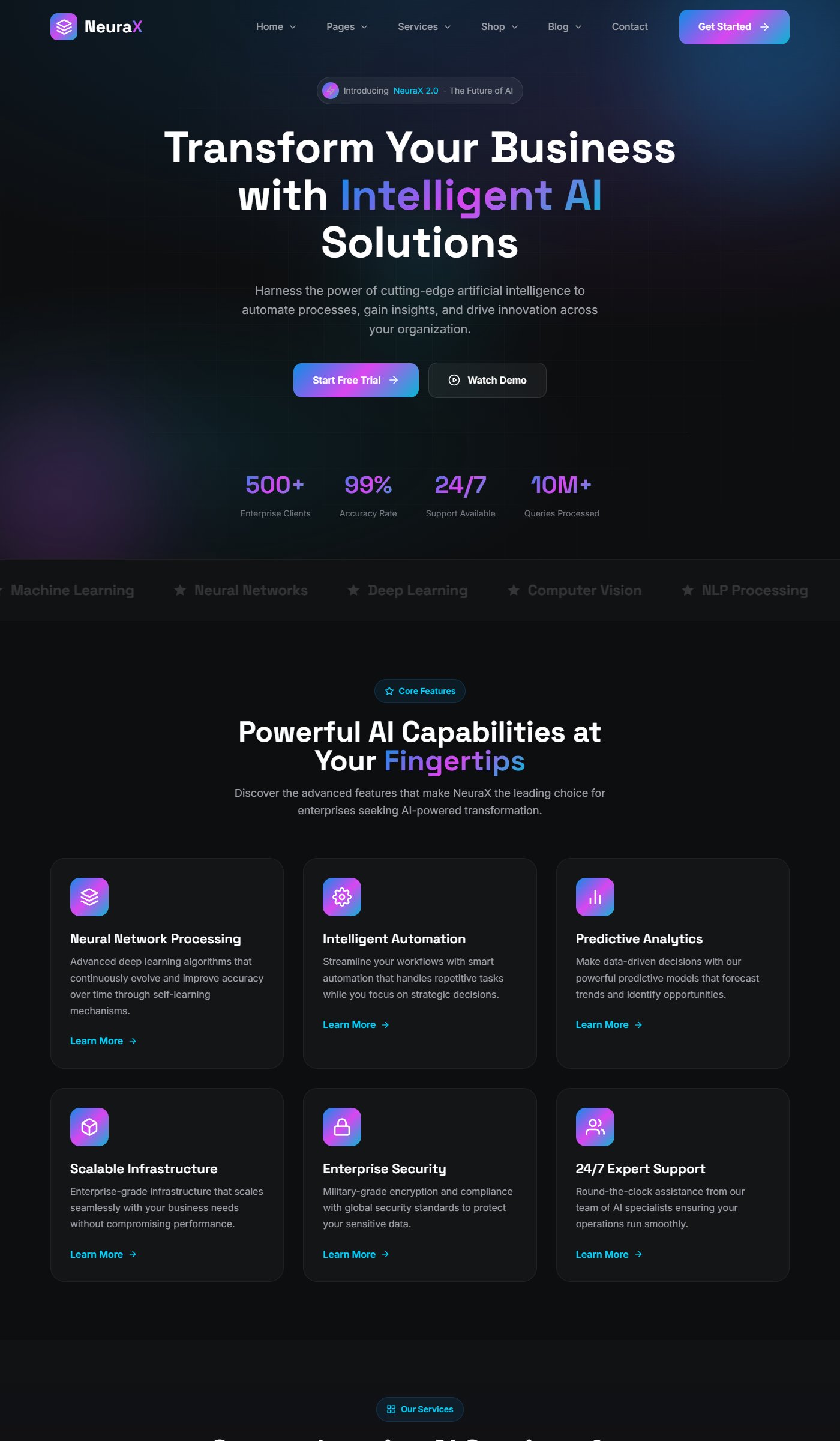 AI Technology Landing